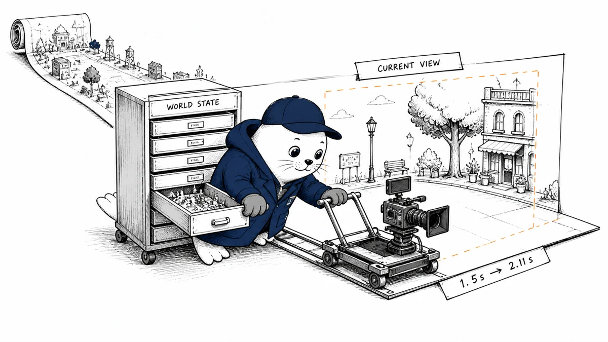 EVOKE world model moves video memory outside the context window