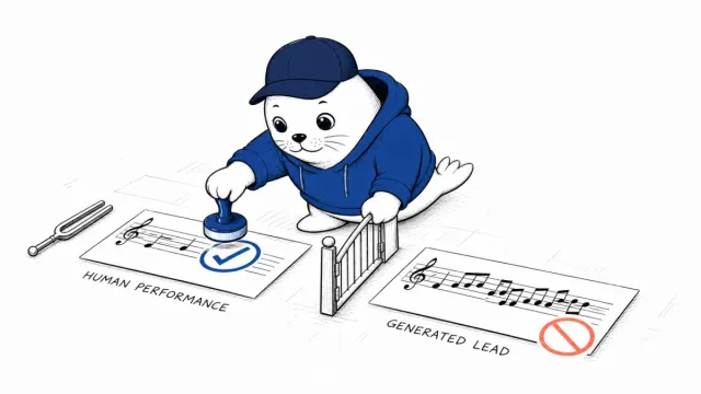 ARIA AI music rules: assisted songs stay eligible, generated leads do not