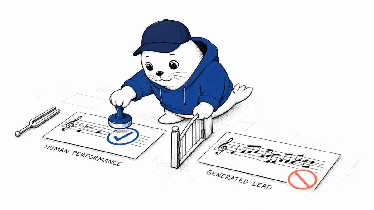 ARIA AI music rules: assisted songs stay eligible, generated leads do not