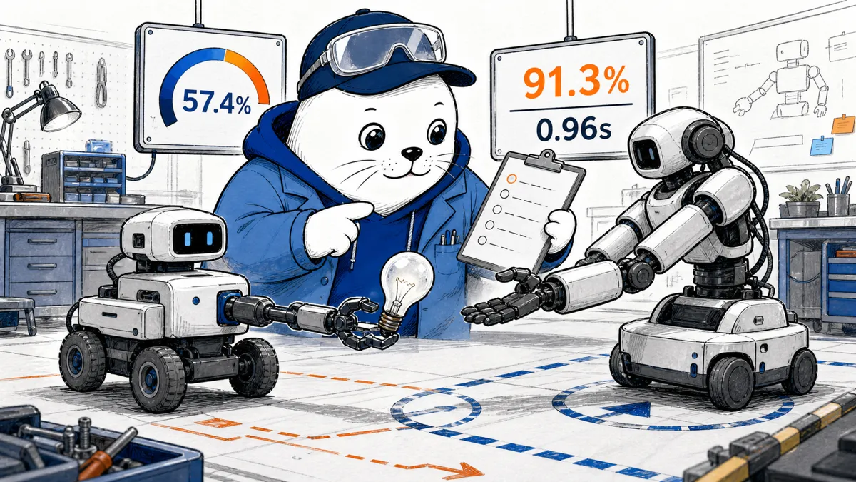 Gemini Robotics 2 spots the stopping moment but misses the whole job