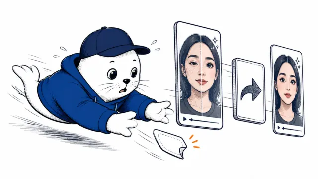 TikTok’s Bold Glamour filter kept the face. The label fell off